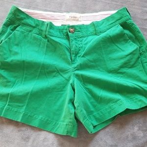 Green khaki shorts